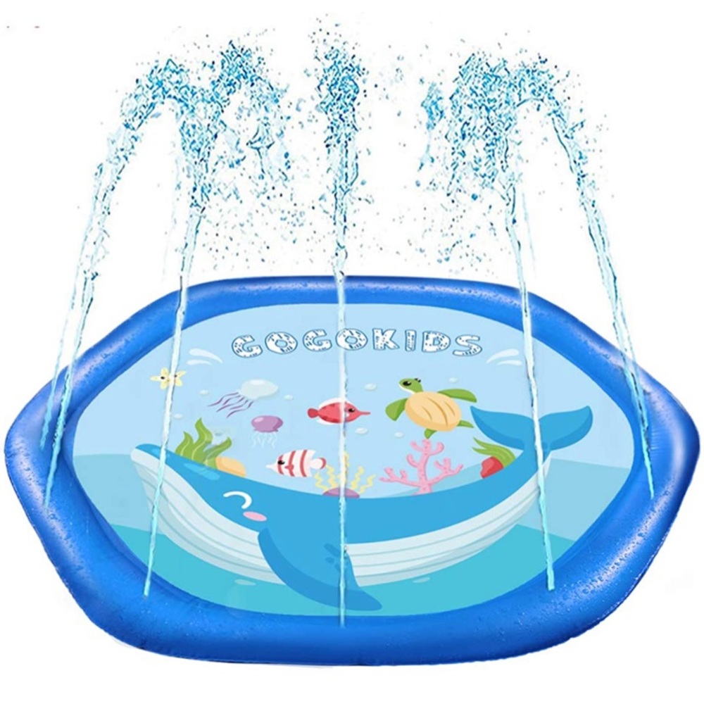 NWT Gogokids Fish Sprinkler Water Mat Pad Outdoor Wading Pool Baby Toddler